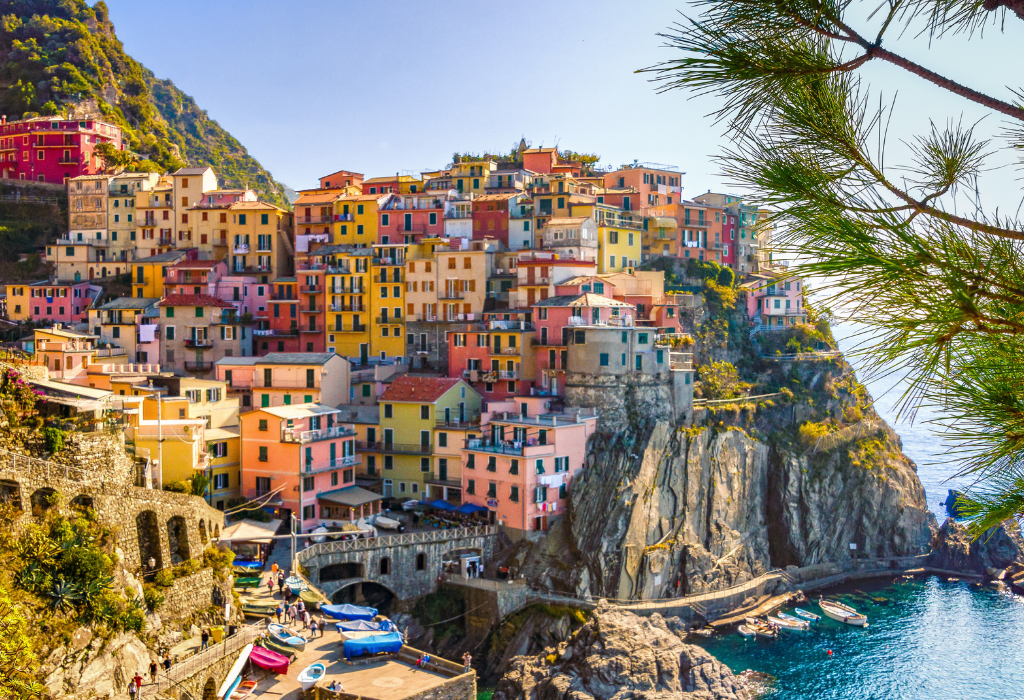 Italian cliffside village