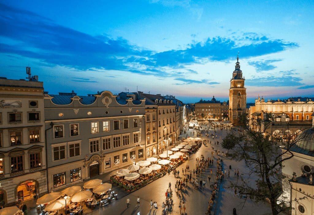 View of city in Poland