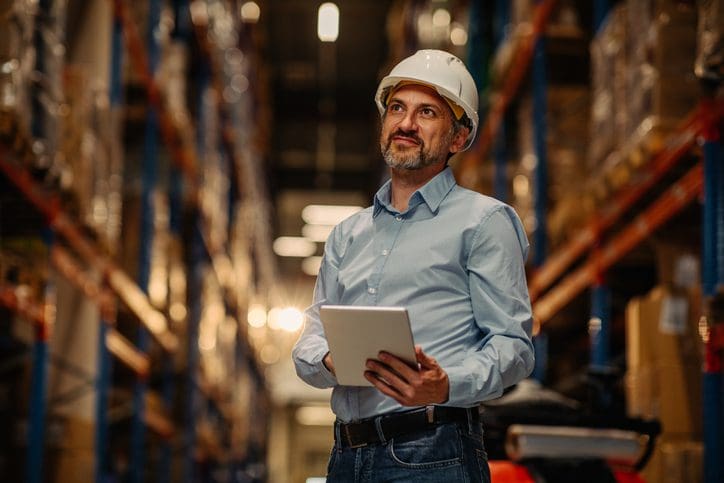 Man working in warehouse